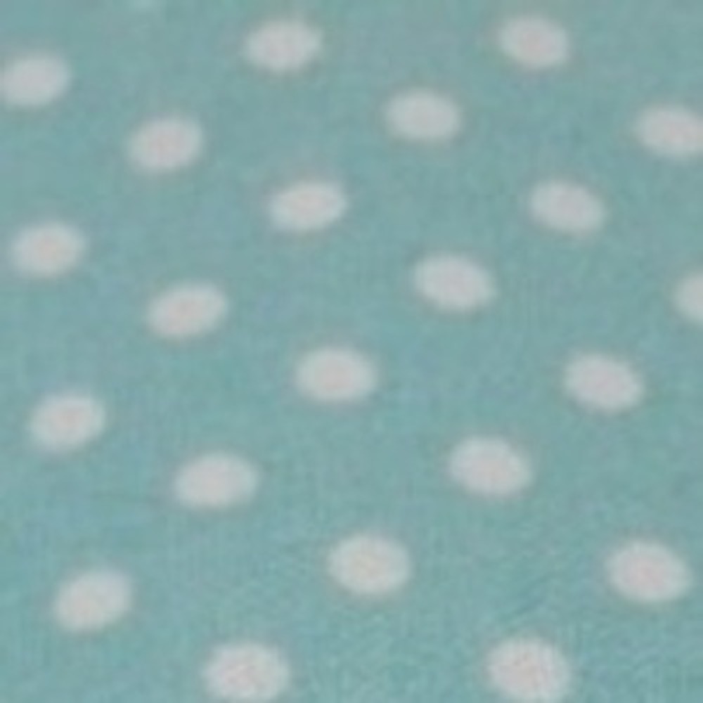 Aqua Blue Polka Dot Cotton Fabric 3/4‎ Yard x 36" Sewing Quilting Project